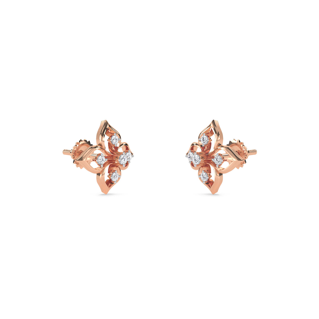 Elegant Leaf Style Tiny Studs Earrings