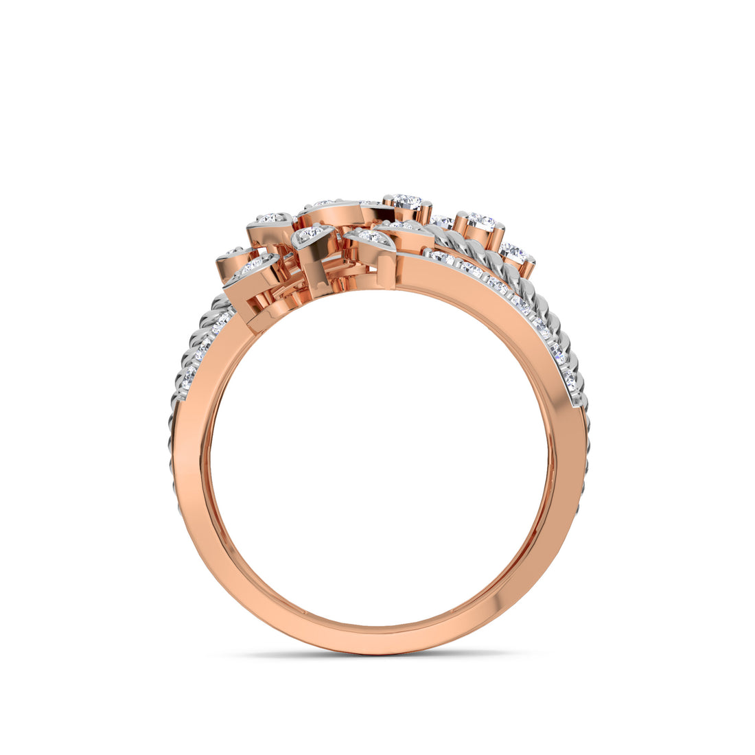 Regal Diamond Cocktail Wedding Ring