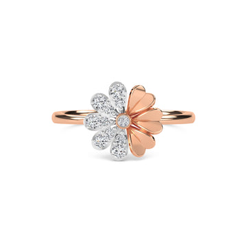 Luxury Flower Style Diamond Ring For Her