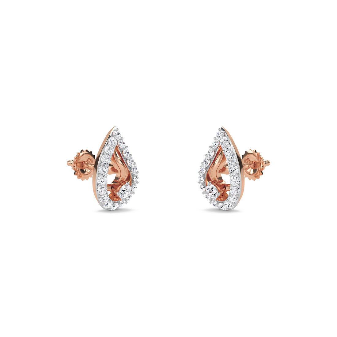 Fancy Leaf Style Diamond Studs