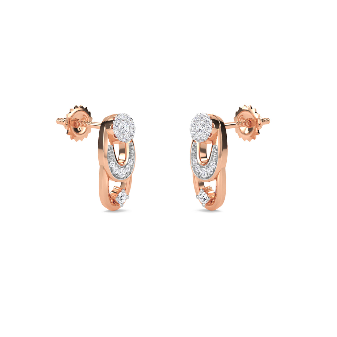 Modern Lab Grown Diamond Earrings