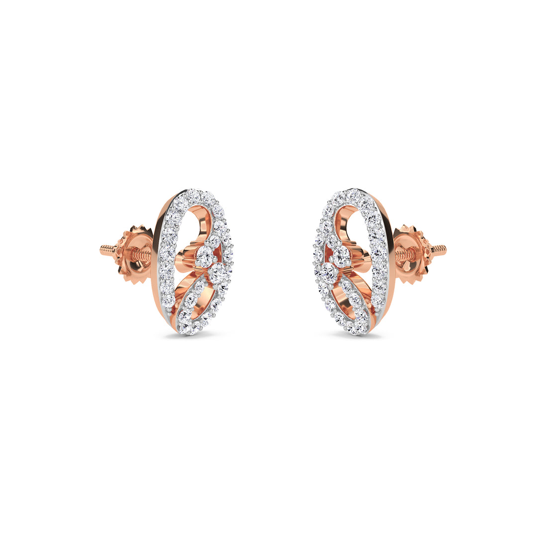 Dazzel Oval Shaped Diamond Dainty Studs