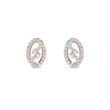 Dazzel Oval Shaped Diamond Dainty Studs