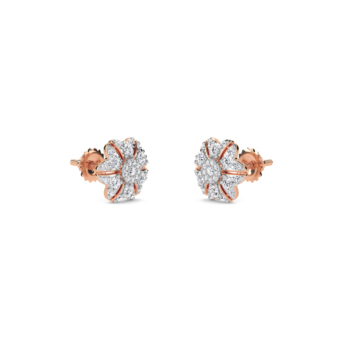 Diamond Cluster Flower Studs