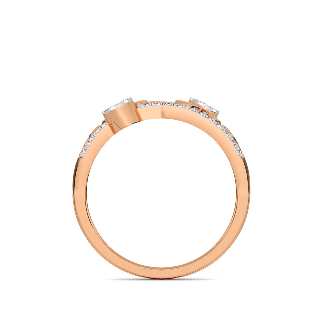 Lab Grown Diamond Art Deco Rose Gold Ring