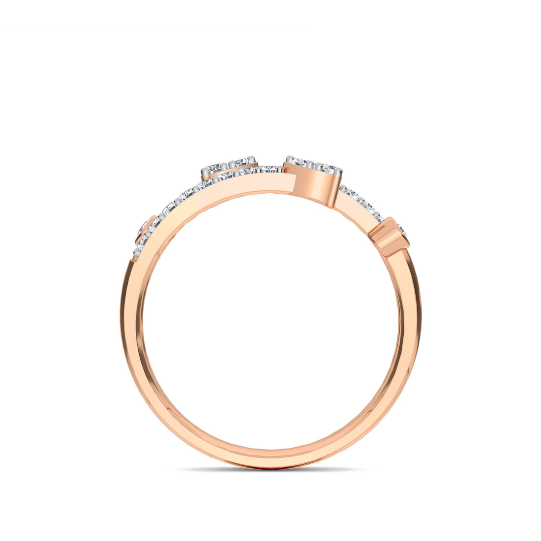 Delicate Double Diamond Open Band