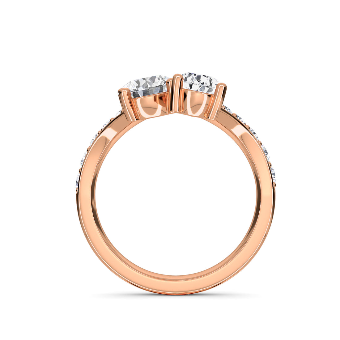 Minimalist Lab Grown Diamond Open Wedding Band