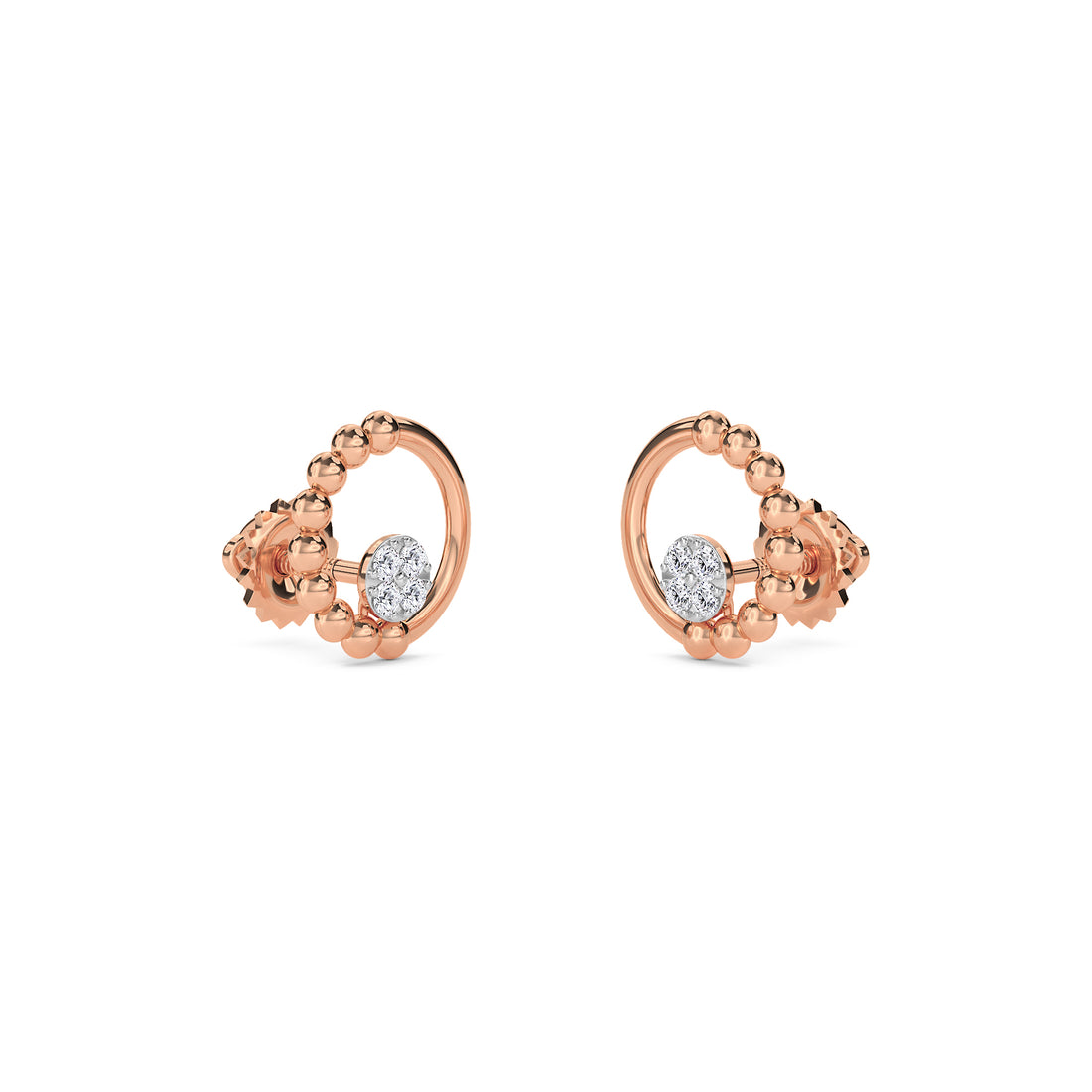 Strands Lab Grown Diamond Open CircleEarrings