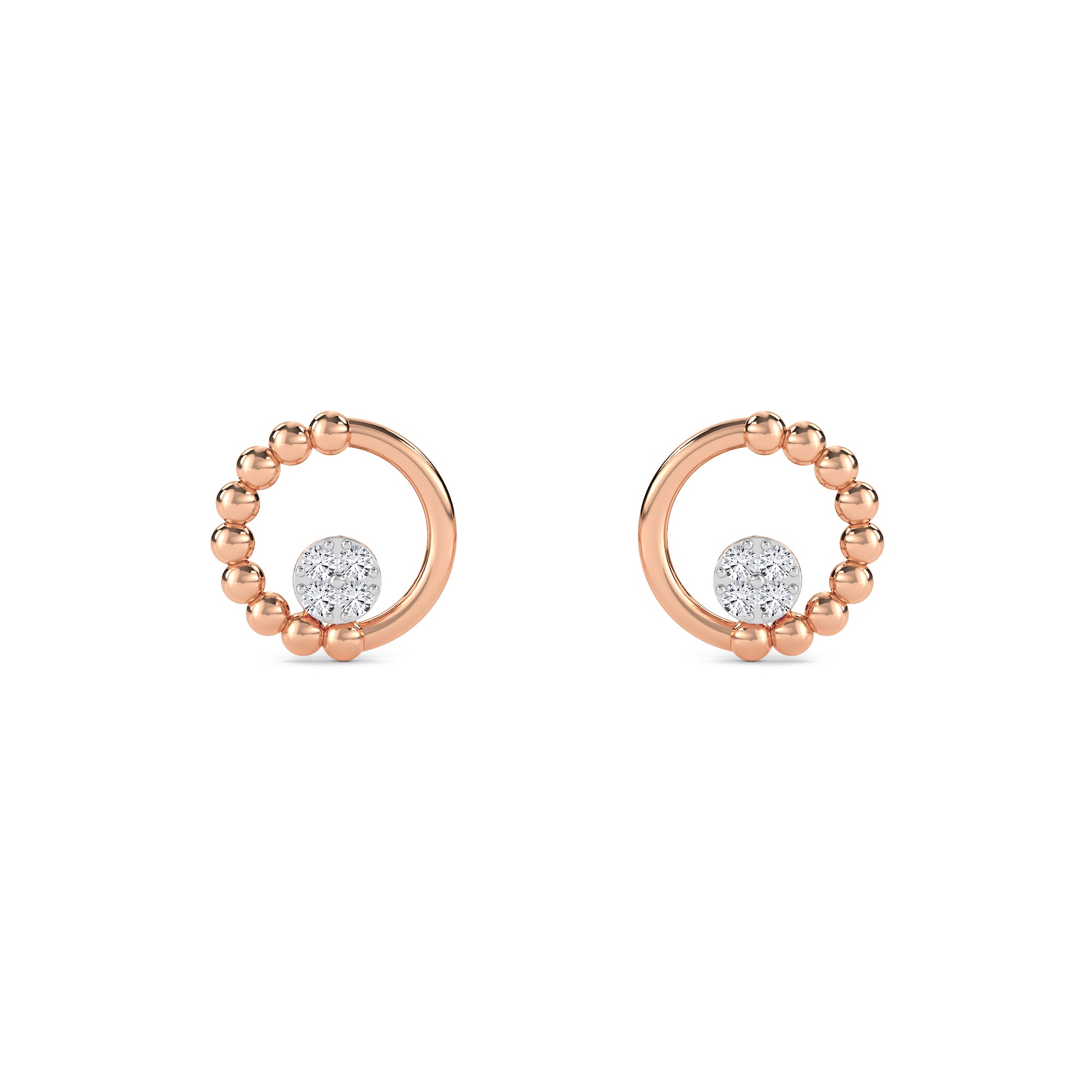 Strands Lab Grown Diamond Open CircleEarrings