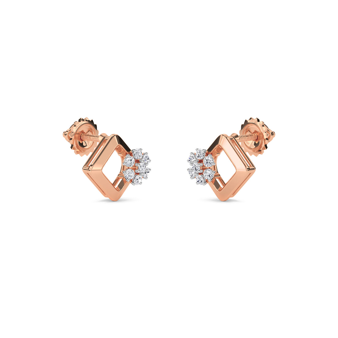 Regal Clasp Lab Grown Diamond Stud Earrings