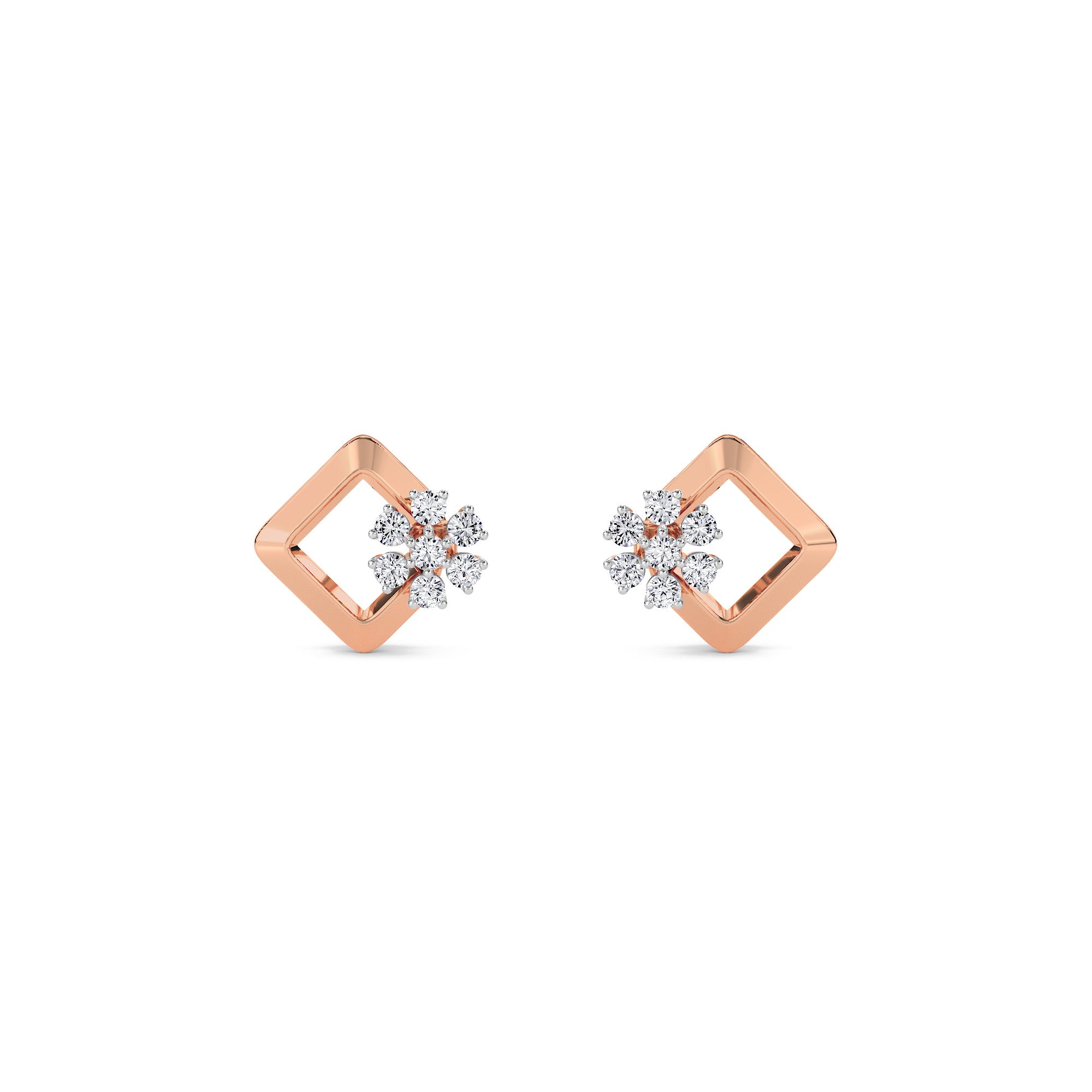 Regal Clasp Lab Grown Diamond Stud Earrings