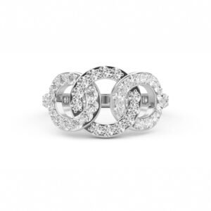 Celeste Halo Diamond Ring (Silver)