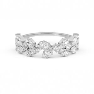 Marquise Bloom Diamond Ring (Silver)