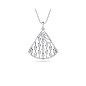 Elegant Triangle Diamond Pendant (Silver)