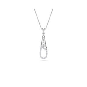 Delicate Nesting Style Diamond Pendant (Silver)