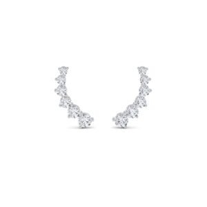 Climber Six Stone Fashion Earrings (Silver)