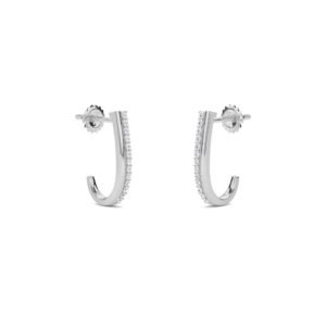 Imperia Diamond Hoop Earrings (Silver)
