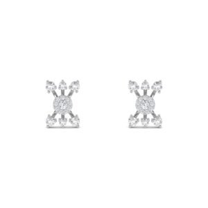 Unique Diamond Girls Studs Earrings (Silver)