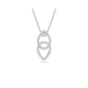 Merging Pear Shape Diamond Pendant (Silver)