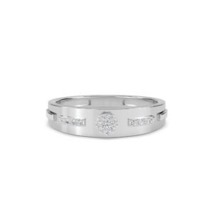 Lab Grown Diamond Cluster Ring For Men (Silver)