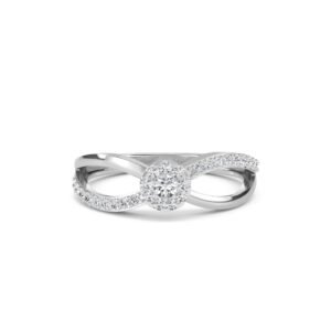 Lavish Infinity Style Lab Grown Diamond Ring (Silver)