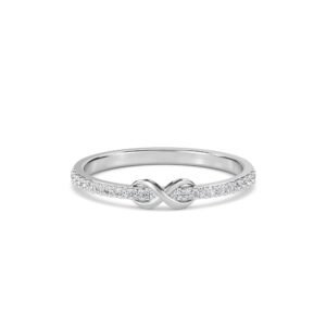 Classic Infinity Lab Grown Diamond Wedding Band (Silver)