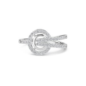 Dazzle Diamond Cricle Ring For Her (Silver)