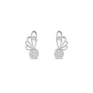Gorgeous Tiny Lab Grown Diamond Studs Earrings (Silver)
