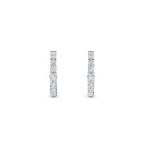Lab Grown Diamond Classic Hoop Earrings (Silver)