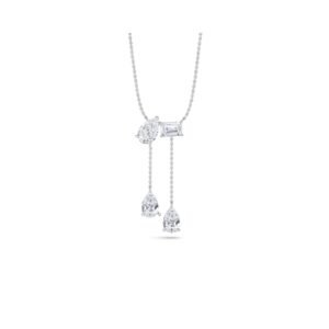 Glamorous Suai Dhaga Style Diamond Pendant (Silver)