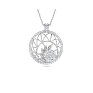 Designer Nesting Diamond Cluster Pendant (Silver)