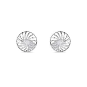 Blossom Lab Grown Diamond Studs For Women (Silver)