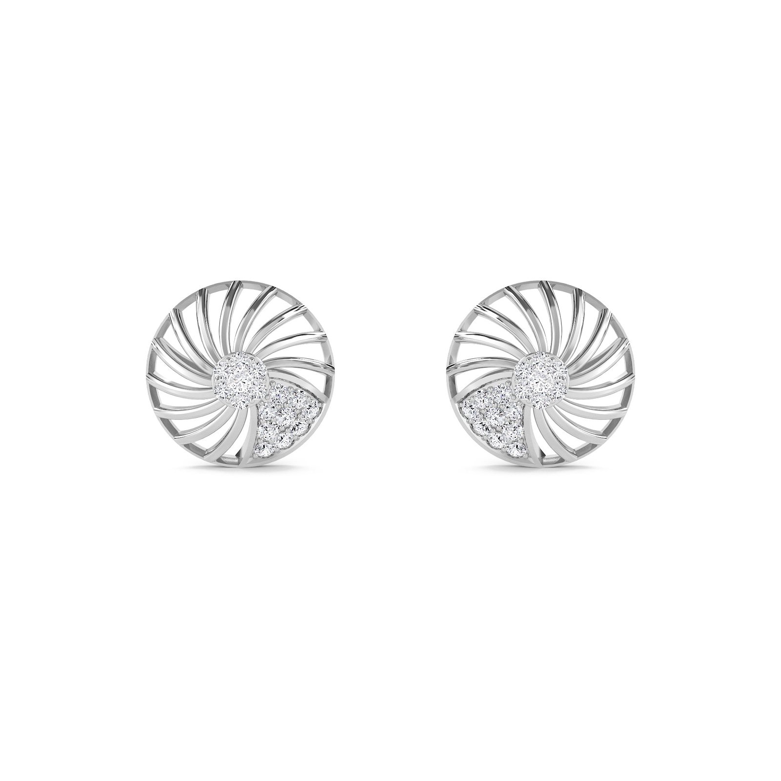 Blossom Lab Grown Diamond Studs For Women (Silver)