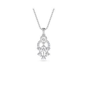 Attractive Two Tone Diamond Pendant (Silver)