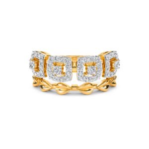 Attractive Lab Grown Diamond Two Row Ring