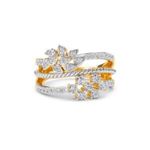 Regal Diamond Cocktail Wedding Ring