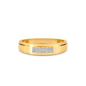 Elegant Round Diamond Mens Ring