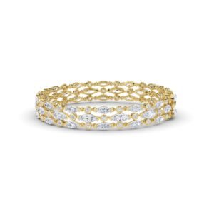 Stylish Marquise Diamond Three Line Womens Bracelet
