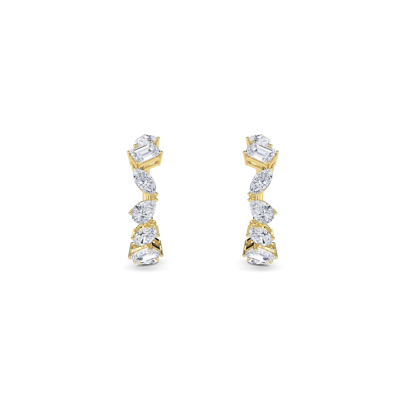 Dazzle Mix Diamond Hoop Earrings