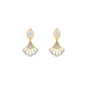 Gleaming Diamond Cluster Dangle Drop Earrings