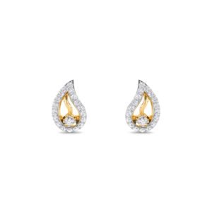Fancy Leaf Style Diamond Studs