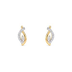 Artistic Round Diamond Stud Earrings