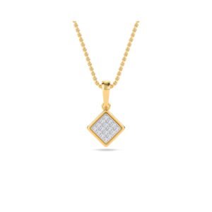 Rose Gold Diamond Cluster Pricess Pendant