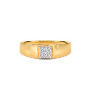 Diamond Cluster Solitaire Mens Ring