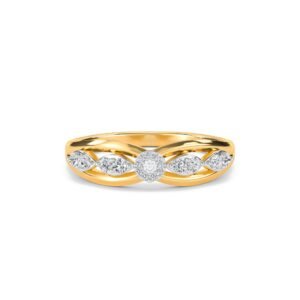 Elegant Diamond Cluster Engagement Ring
