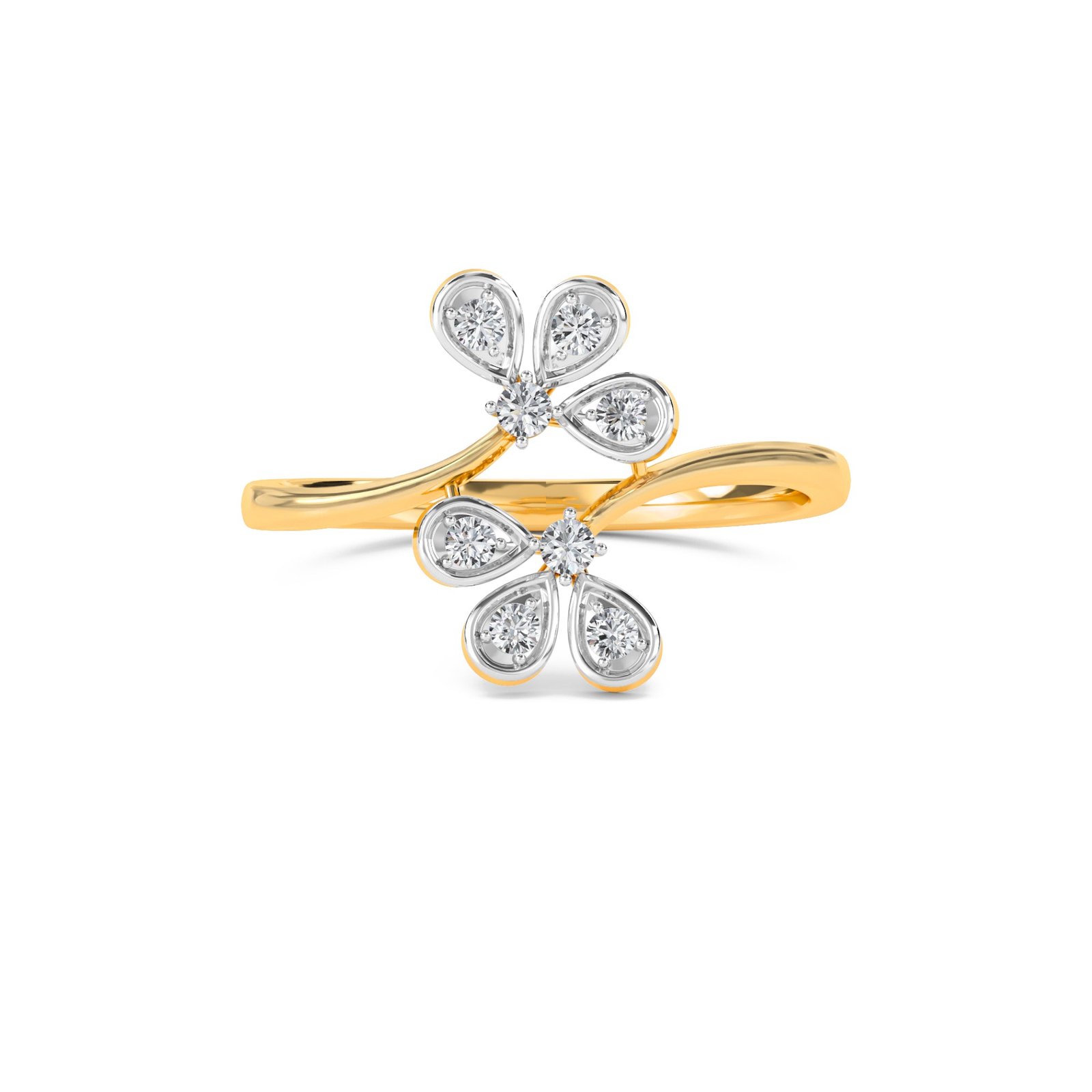 Groovy Diamond Stackable Open Wedding Band
