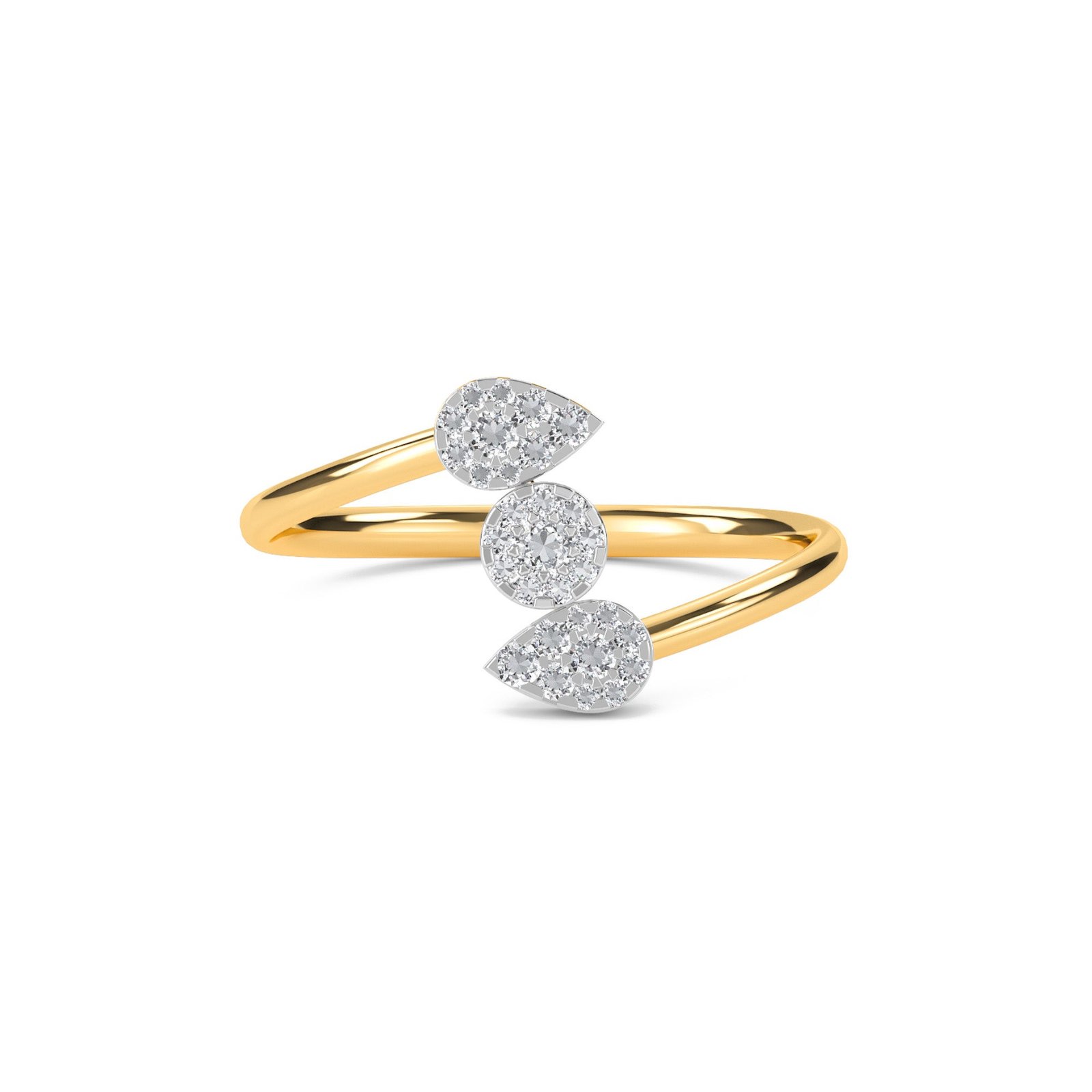 Stylish By Pass Setting Leaf Band