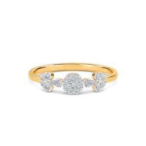 Casual Floret Lab Grown Diamond Dainty Ring