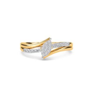 Marquise Shape Diamond Cluster East West Ring