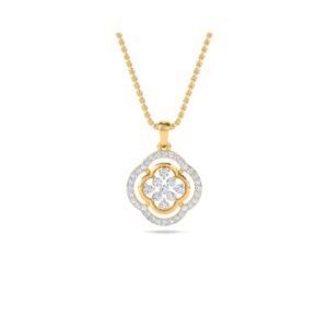 Graceful Autumn Round Diamond Office Wear Pendant